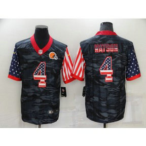 Nike Browns 4 Deshaun Watson Camo USA Flag Vapor Limited Men Jersey Nike Browns 4 Deshaun Watson Camo USA Flag Vapor Limited Men Jersey