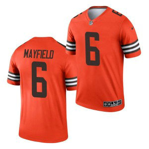 Nike Browns 6 Baker Mayfield Orange Inverted Legend Limited Men Jersey Nike Browns 6 Baker Mayfield Orange Inverted Legend Limited Men Jersey