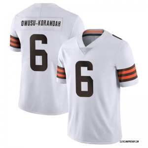 Nike Browns 6 Owusu-Koramoah White Vapor Untouchable Limited Men Jersey Nike Browns 6 Owusu-Koramoah White Vapor Untouchable Limited Men Jersey