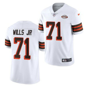 Nike Browns 71 Jedrick Wills Jr. White 1946 Collection Vapor Limited Men Jersey Nike Browns 71 Jedrick Wills Jr. White 1946 Collection Vapor Limited Men Jersey