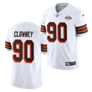 Nike Browns 90 Jadeveon Clowney White 1946 Collection Vapor Limited Men Jersey Nike Browns 90 Jadeveon Clowney White 1946 Collection Vapor Limited Men Jersey