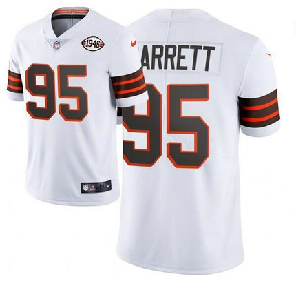 Nike Browns 95 Myles Garrett White 1946 Collection Alternate Vapor Limited Jersey