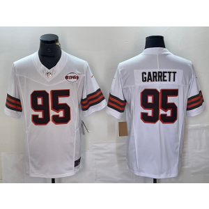 Nike Browns 95 Myles Garrett White 1946 Patch 2023 F.U.S.E Vapor Limited Men Jersey Nike Browns 95 Myles Garrett White 1946 Patch 2023 F.U.S.E Vapor Limited Men Jersey