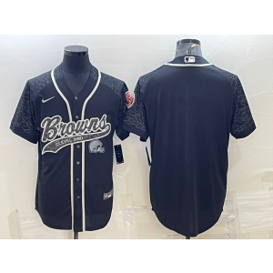 Nike Browns Blank Black Reflective Vapor Baseball Limited Men Jersey Nike Browns Blank Black Reflective Vapor Baseball Limited Men Jersey