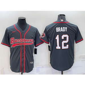 Nike Buccaneers 12 Tom Brady Grey Vapor Baseball Limited Men Jersey Nike Buccaneers 12 Tom Brady Grey Vapor Baseball Limited Men Jersey