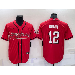 Nike Buccaneers 12 Tom Brady Red Vapor Baseball Limited Men Jersey Nike Buccaneers 12 Tom Brady Red Vapor Baseball Limited Men Jersey