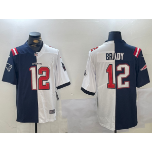 Nike Buccaneers 12 Tom Brady White Navy Split Vapor Limited Men Jersey Nike Buccaneers 12 Tom Brady White Navy Split Vapor Limited Men Jersey