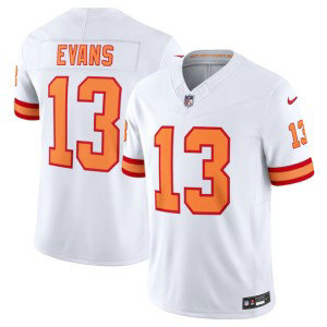 Nike Buccaneers 13 Mike Evans White F.U.S.E. Vapor Limited Men Jersey with 50th Anniversary Patch Nike Buccaneers 13 Mike Evans White F.U.S.E. Vapor Limited Men Jersey with 50th Anniversary Patch
