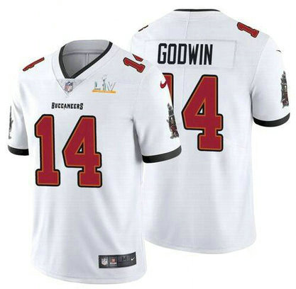Nike Buccaneers 14 Chris Godwin White 2021 Super Bowl LV Vapor Untouchable Limited Jersey Nike Buccaneers 14 Chris Godwin White 2021 Super Bowl LV Vapor Untouchable Limited Jersey