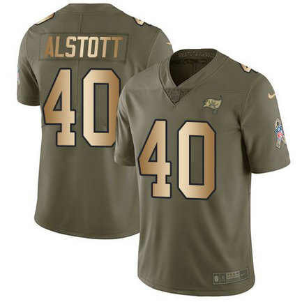 Nike Buccaneers 40 Mike Alstott Olive Gold Salute To Service Limited Jersey Nike Buccaneers 40 Mike Alstott Olive Gold Salute To Service Limited Jersey