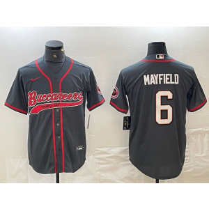 Nike Buccaneers 6 Baker Mayfield Grey Baseball Vapor Limited Men Jersey Nike Buccaneers 6 Baker Mayfield Grey Baseball Vapor Limited Men Jersey