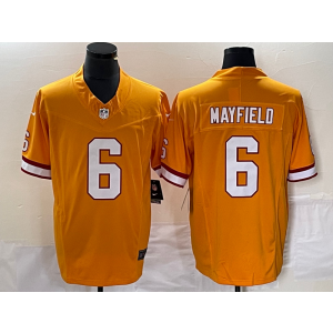 Nike Buccaneers 6 Baker Mayfield Orange 2023 F.U.S.E Vapor Limited Men Jersey Nike Buccaneers 6 Baker Mayfield Orange 2023 F.U.S.E Vapor Limited Men Jersey