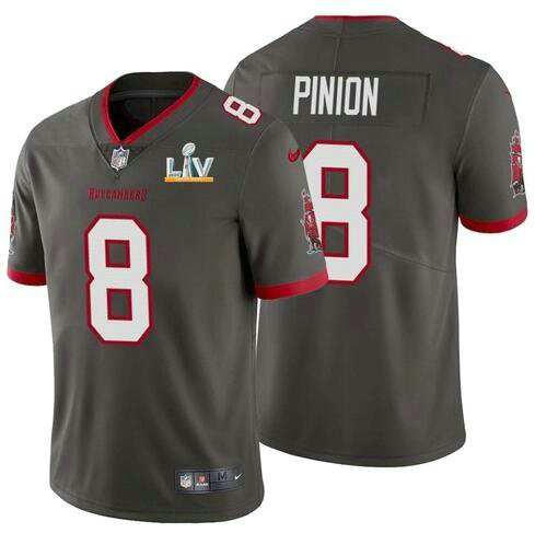 Nike Buccaneers 8 Bradley Pinion Gray 2021 Super Bowl LV Vapor Untouchable Limited Jersey Nike Buccaneers 8 Bradley Pinion Gray 2021 Super Bowl LV Vapor Untouchable Limited Jersey