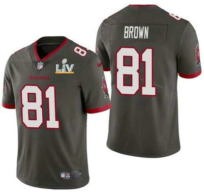 Nike Buccaneers 81 Antonio Brown Gray 2021 Super Bowl LV Vapor Untouchable Limited Jersey Nike Buccaneers 81 Antonio Brown Gray 2021 Super Bowl LV Vapor Untouchable Limited Jersey
