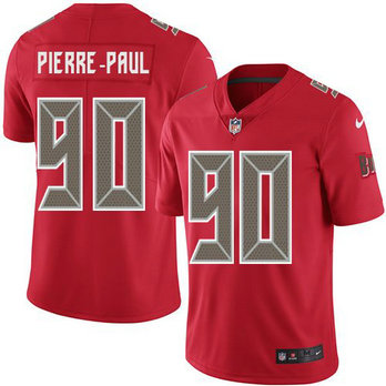 Nike Buccaneers 90 Jason Pierre-Paul Red Color Rush Limited Jersey Nike Buccaneers 90 Jason Pierre-Paul Red Color Rush Limited Jersey