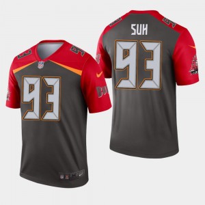 Nike Buccaneers 93 Ndamukong Suh Pewter Inverted Legend Men Jersey Nike Buccaneers 93 Ndamukong Suh Pewter Inverted Legend Men Jersey
