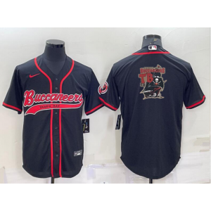 Nike Buccaneers Blank Black Vapor Baseball Logo Limited Men Jersey