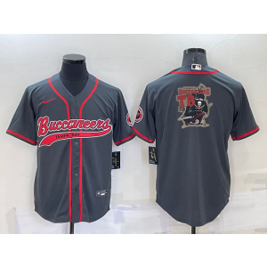 Nike Buccaneers Blank Grey Vapor Baseball Logo Limited Men Jersey Nike Buccaneers Blank Grey Vapor Baseball Logo Limited Men Jersey