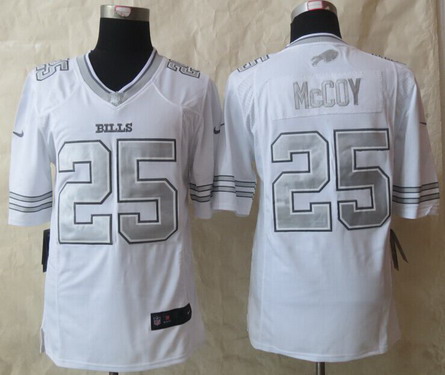 Nike Buffalo Bills #25 LeSean McCoy Platinum White Limited Jersey Nike Buffalo Bills #25 LeSean McCoy Platinum White Limited Jersey