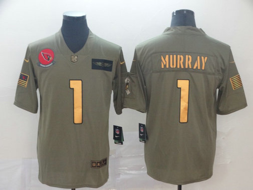 Nike Cardinals 1 Kyler Murray 2019 Olive Gold Salute To Service Limited Jersey Nike Cardinals 1 Kyler Murray 2019 Olive Gold Salute To Service Limited Jersey