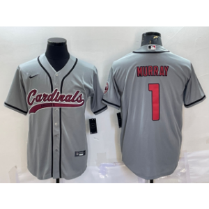 Nike Cardinals 1 Kyler Murray Grey With Patch Vapor Baseball Limited Men Jersey Nike Cardinals 1 Kyler Murray Grey With Patch Vapor Baseball Limited Men Jersey