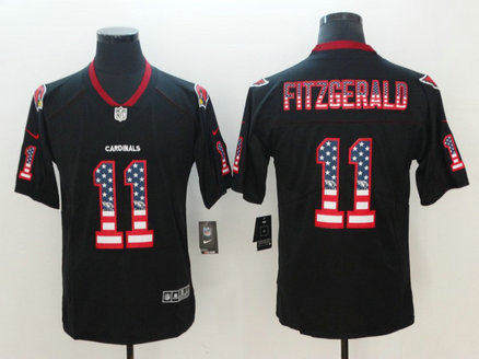 Nike Cardinals 11 Larry Fitzgerald Black USA Flag Fashion Limited Jersey Nike Cardinals 11 Larry Fitzgerald Black USA Flag Fashion Limited Jersey