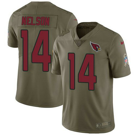 Nike Cardinals 14 J.J. Nelson Olive Salute To Service Limited Jersey Nike Cardinals 14 J.J. Nelson Olive Salute To Service Limited Jersey