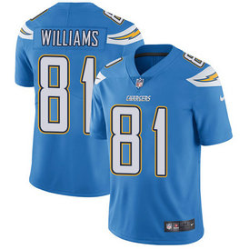 Nike Chargers #81 Mike Williams Electric Blue Alternate Men's Stitched NFL Vapor Untouchable Limited Jersey Nike Chargers #81 Mike Williams Electric Blue Alternate Men's Stitched NFL Vapor Untouchable Limited Jersey