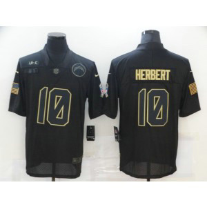 Nike Chargers 10 Justin Herbert 2020 Black Salute to Service Limited Men Jersey Nike Chargers 10 Justin Herbert 2020 Black Salute to Service Limited Men Jersey