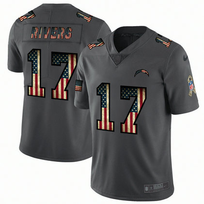 Nike Chargers 17 Philip Rivers 2019 Salute To Service USA Flag Fashion Limited Jersey Nike Chargers 17 Philip Rivers 2019 Salute To Service USA Flag Fashion Limited Jersey