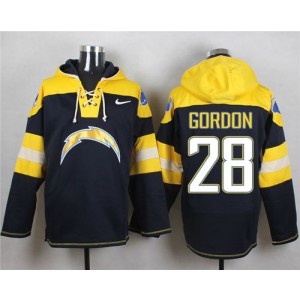 Nike Chargers 28 Melvin Gordon Navy Blue Player Pullover NFL Hoodie Sweatshirt