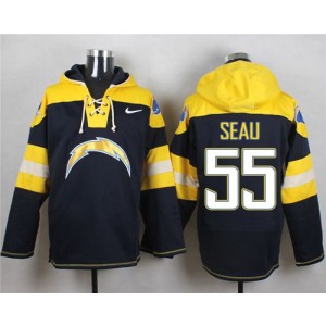 Nike Chargers 55 Junior Seau Navy Blue Player Pullover NFL Hoodie Sweatshirt Nike Chargers 55 Junior Seau Navy Blue Player Pullover NFL Hoodie Sweatshirt