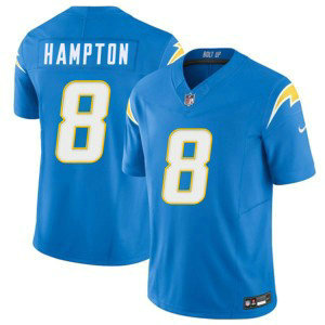 Nike Chargers 8 Omarion Hampton Blue 2025 Draft F.U.S.E. Vapor Limited Men Jersey Nike Chargers 8 Omarion Hampton Blue 2025 Draft F.U.S.E. Vapor Limited Men Jersey