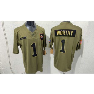 Nike Chiefs 1 Xavier Worthy Olive 2025 Salute to Service F.U.S.E. Vapor Limited Men Jersey Nike Chiefs 1 Xavier Worthy Olive 2025 Salute to Service F.U.S.E. Vapor Limited Men Jersey
