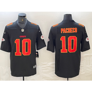 Nike Chiefs 10 Isiah Pacheco Black Gold Vapor Untouchable Limited Men Jersey