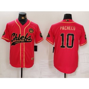 Nike Chiefs 10 Isiah Pacheco Red Gold Vapor Baseball Limited Men Jersey Nike Chiefs 10 Isiah Pacheco Red Gold Vapor Baseball Limited Men Jersey