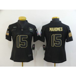 Nike Chiefs 15 Patrick Mahomes 2020 Black Salute To Service Limited Women Jersey Nike Chiefs 15 Patrick Mahomes 2020 Black Salute To Service Limited Women Jersey