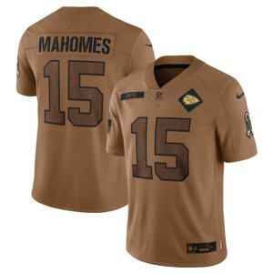 Nike Chiefs 15 Patrick Mahomes 2023 Brown Salute To Service Limited Men Jersey Nike Chiefs 15 Patrick Mahomes 2023 Brown Salute To Service Limited Men Jersey
