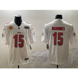 Nike Chiefs 15 Patrick Mahomes White Vapor Limited Men Jersey with Patch Nike Chiefs 15 Patrick Mahomes White Vapor Limited Men Jersey with Patch