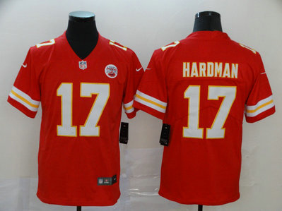 Nike Chiefs 17 Mecole Hardman Red Vapor Untouchable Limited Jersey