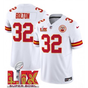 Nike Chiefs 32 Nick Bolton White 2025 Super Bowl LIX F.U.S.E. Vapor Limited Men Jersey Nike Chiefs 32 Nick Bolton White 2025 Super Bowl LIX F.U.S.E. Vapor Limited Men Jersey