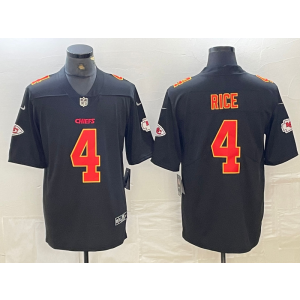 Nike Chiefs 4 Rice Black Gold Vapor Untouchable Limited Men Jersey Nike Chiefs 4 Rice Black Gold Vapor Untouchable Limited Men Jersey