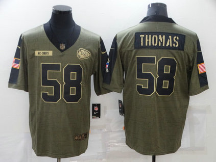 Nike Chiefs 58 Derrick Thomas Olive 2021 Salute To Service Limited Jersey Nike Chiefs 58 Derrick Thomas Olive 2021 Salute To Service Limited Jersey
