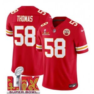 Nike Chiefs 58 Derrick Thomas Red 2025 Super Bowl LIX F.U.S.E. Vapor Limited Men Jersey Nike Chiefs 58 Derrick Thomas Red 2025 Super Bowl LIX F.U.S.E. Vapor Limited Men Jersey