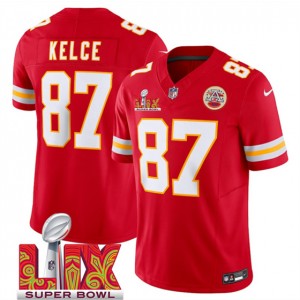 Nike Chiefs 87 Travis Kelce Red 2025 Super Bowl LIX F.U.S.E. Vapor Limited Men Jersey Nike Chiefs 87 Travis Kelce Red 2025 Super Bowl LIX F.U.S.E. Vapor Limited Men Jersey