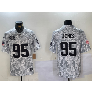 Nike Chiefs 95 Chris Jones Arctic Camo 2024 F.U.S.E. Salute to Service Limited Men Jersey