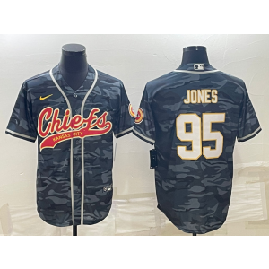 Nike Chiefs 95 Chris Jones Black Camo Vapor Baseball Limited Men Jersey Nike Chiefs 95 Chris Jones Black Camo Vapor Baseball Limited Men Jersey