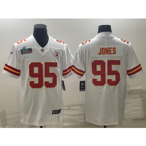 Nike Chiefs 95 Chris Jones White 2023 Super Bowl LVII Vapor Limited Men Jersey Nike Chiefs 95 Chris Jones White 2023 Super Bowl LVII Vapor Limited Men Jersey