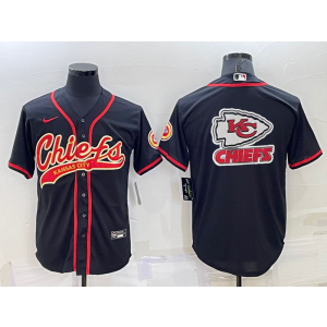 Nike Chiefs Blank Black Vapor Baseball Logo Limited Men Jersey Nike Chiefs Blank Black Vapor Baseball Logo Limited Men Jersey