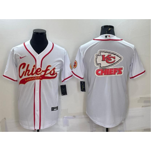 Nike Chiefs Blank White Vapor Baseball Logo Limited Men Jersey Nike Chiefs Blank White Vapor Baseball Logo Limited Men Jersey